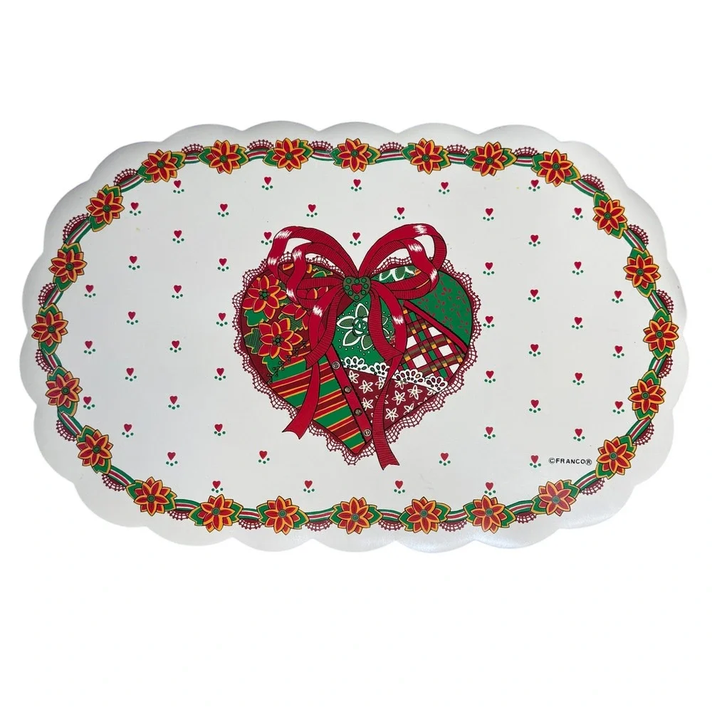 Placemats Vintage‎ 6 Holiday Themed Retro Scarecrow Santa Thanksgiving Christmas
